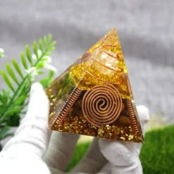 Orgone Pyramid with Quartz Sphere