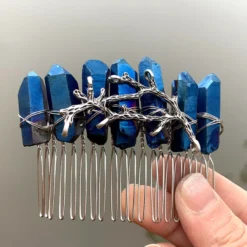 Pinza para el pelo de cuarzo cristalino en bruto